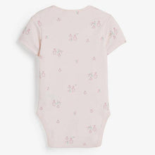 Load image into Gallery viewer, Pink 4 Pack Delicate Bunny Short Sleeved Bodysuits (0mths-18mths) - Allsport