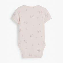 Load image into Gallery viewer, Pink 4 Pack Delicate Bunny Short Sleeved Bodysuits (0mths-12mths) - Allsport