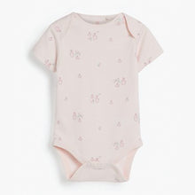 Load image into Gallery viewer, Pink 4 Pack Delicate Bunny Short Sleeved Bodysuits (0mths-12mths) - Allsport