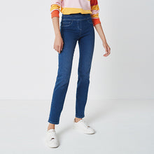 Load image into Gallery viewer, Dark Blue Super Stretch Soft Sculpt Pull-On Slim Leggings