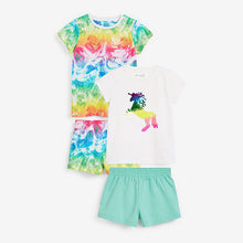 Load image into Gallery viewer, Multi/White Unicorn 2 Pack Cotton Jersey Pyjamas With Flippy Sequins (3-12yrs) - Allsport