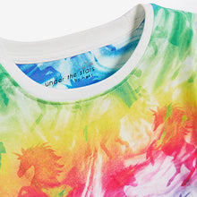 Load image into Gallery viewer, Multi/White Unicorn 2 Pack Cotton Jersey Pyjamas With Flippy Sequins (3-12yrs) - Allsport