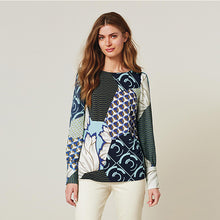 Load image into Gallery viewer, Multi Spliced Print Long Sleeve Cuff Top - Allsport