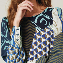 Load image into Gallery viewer, Multi Spliced Print Long Sleeve Cuff Top - Allsport