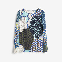 Load image into Gallery viewer, Multi Spliced Print Long Sleeve Cuff Top - Allsport