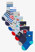 Load image into Gallery viewer, Multi 7 Pack Cotton Rich Transport Socks - Allsport