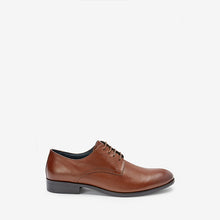 Load image into Gallery viewer, Tan Brown Round Toe Leather Derby Shoes - Allsport