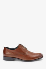 Load image into Gallery viewer, Tan Round Toe Leather Derby Shoes - Allsport