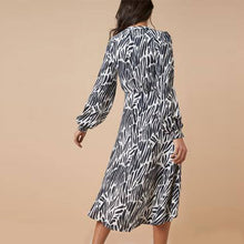 Load image into Gallery viewer, Zebra Print Midi Shirt Dress - Allsport