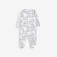 Load image into Gallery viewer, Monochrome Cars 3 Pack Baby Sleepsuits (0-18mths) - Allsport