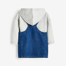 Load image into Gallery viewer, Denim Rainbow Pinafore, Hoodie And Tights Set (3mths-6yrs) - Allsport