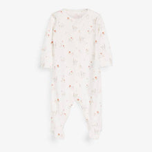 Load image into Gallery viewer, Pink 3 Pack Floral Bunny Sleepsuits (0mths-18mths) - Allsport