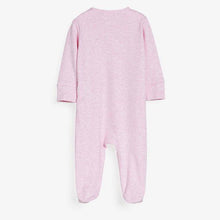 Load image into Gallery viewer, Pink 3 Pack Floral Bunny Sleepsuits (0mths-18mths) - Allsport