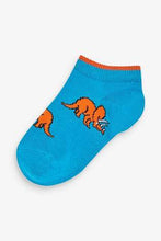 Load image into Gallery viewer, Bright 7 Pack Cotton Rich Dinosaur Trainer Socks - Allsport