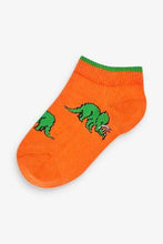 Load image into Gallery viewer, Bright 7 Pack Cotton Rich Dinosaur Trainer Socks - Allsport