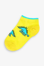 Load image into Gallery viewer, Bright 7 Pack Cotton Rich Dinosaur Trainer Socks - Allsport