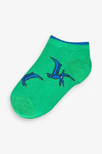 Load image into Gallery viewer, Bright 7 Pack Cotton Rich Dinosaur Trainer Socks - Allsport