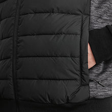 Load image into Gallery viewer, Black Hybrid Hooded Gilet With Adjustable Hood - Allsport