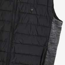Load image into Gallery viewer, Black Hybrid Hooded Gilet With Adjustable Hood - Allsport