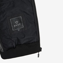 Load image into Gallery viewer, Black Hybrid Hooded Gilet With Adjustable Hood - Allsport