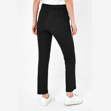 Load image into Gallery viewer, Black Elastic Back Skinny Trousers - Allsport