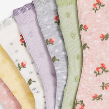 Load image into Gallery viewer, Multi 7 Pack Floral Ankle Socks (Kids) - Allsport