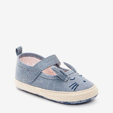 Load image into Gallery viewer, Denim Bunny Mary Jane Baby Shoes (0-18mths) - Allsport