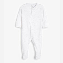 Load image into Gallery viewer, White 4 Pack Delicate Multi Print Sleepsuits (0-12mths) - Allsport