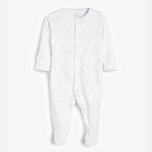 Load image into Gallery viewer, White 4 Pack Delicate Multi Print Sleepsuits (0-12mths) - Allsport