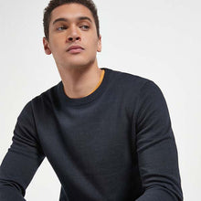 Load image into Gallery viewer, Navy Blue Pure Cotton Jumper - Allsport