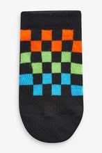 Load image into Gallery viewer, Monochrome 7 Pack Cotton Rich Checkerboard Trainer Socks - Allsport