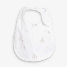 Load image into Gallery viewer, White Cotton Giraffe Sleepsuit, Bodysuit, Bib & Hat Set (0-3mths) - Allsport