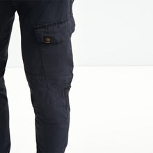Load image into Gallery viewer, Navy Blue Slim Fit Stretch Utility Trousers