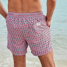Load image into Gallery viewer, Coral Pink Flamingo Print Swim Shorts - Allsport