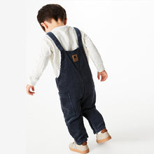 Load image into Gallery viewer, Indigo Blue Jumbo Cord Lined Dungarees (3mths-6yrs) - Allsport