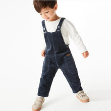 Load image into Gallery viewer, Indigo Blue Jumbo Cord Lined Dungarees (3mths-6yrs) - Allsport