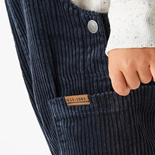 Load image into Gallery viewer, Indigo Blue Jumbo Cord Lined Dungarees (3mths-6yrs) - Allsport