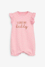 Load image into Gallery viewer, Pink 2 Pack Leopard Mum & Dad Romper ( up to 18 months) - Allsport
