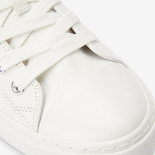 Load image into Gallery viewer, White Baseball Canvas Trainers