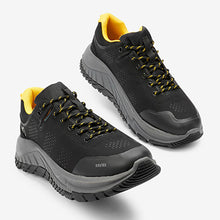 Load image into Gallery viewer, Black Duratrek Waterproof Trainers