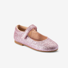 Load image into Gallery viewer, Pink Glitter Mary Jane Occasion Shoes (Younger Girl)