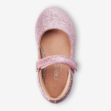 Load image into Gallery viewer, Pink Glitter Mary Jane Occasion Shoes (Younger Girl)