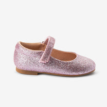 Load image into Gallery viewer, Pink Glitter Mary Jane Occasion Shoes (Younger Girl)
