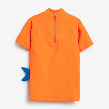 Load image into Gallery viewer, Orange Shark 2 Piece Rash Vest And Shorts Set (3mths-5yrs)