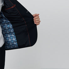 Load image into Gallery viewer, Black Skinny Fit Motion Flex Stretch Suit: Jacket