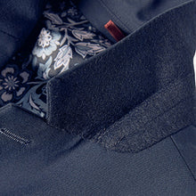 Load image into Gallery viewer, Navy Blue Skinny Fit Motion Flex Stretch Suit: Jacket