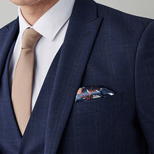 Load image into Gallery viewer, Navy Slim Fit Motion Flex Check Suit: Jacket