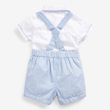 Load image into Gallery viewer, Blue Baby 3 Piece Smart Shirt, Shorts and Socks Set (0mths-18mths)