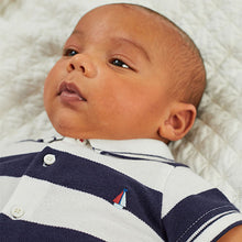 Load image into Gallery viewer, Navy Baby 2 Pack Rompers (0mths-18mths)