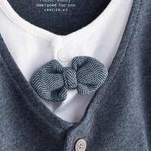 Load image into Gallery viewer, Navy Blue Waistcoat Smart Single Sleepsuit (0-18mths)